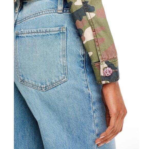 CINQ À SEPT Camo Cropped Jacket - Picture 6 of 7